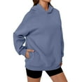 thumbnail image 1 of Sudaderas con Capucha de Gran Tamaño para Mujer, Sudaderas Cómodas, Conjuntos de Moda de Otoño, Blusas Casuales, Ropa de . Azul Agua M, 1 of 6