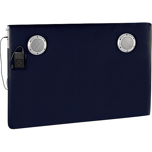 your zone loft collection speaker headboard, stadium blue, full
