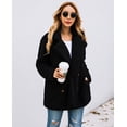 thumbnail image 2 of BAMAIA Manteau Caban Décontracté pour Femmes en Polaire Fausse Fourrure Bouton Chaud Automne Hiver Veste avec Poches, 2 of 8