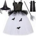 thumbnail image 2 of Disfraz de bruja vampiro para Halloween para niños, vestidos de fiesta de carnaval, reina malvada, disfraz de princesa con tutú, ropa elegante para niñas, 2 of 5