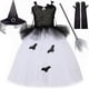 thumbnail image 2 of Disfraz de bruja vampiro para Halloween para niños, vestidos de fiesta de carnaval, reina malvada, disfraz de princesa con tutú, ropa elegante para niñas, 2 of 5