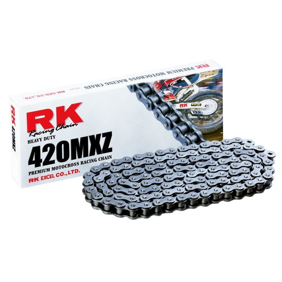 Cadena Rk Racing 420Mxz-88 (Serie 420) Cadena De Acero De 88 Eslabones Resistente Mx/Sx Racing Sin Junta Tórica Con Eslabón De Conexión