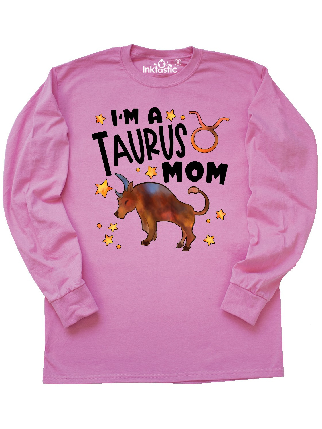 INKtastic - I'm a Taurus Mom Zodiac Sign Astrology Long Sleeve T-Shirt ...