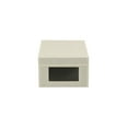 thumbnail image 5 of Household Essentials Small Drop Front Shoe Box 2 Pack, Shoe Organizer with Clear Front Panel, Sturdy with Soft Poly-Blended Linen, Beige, 5 of 10