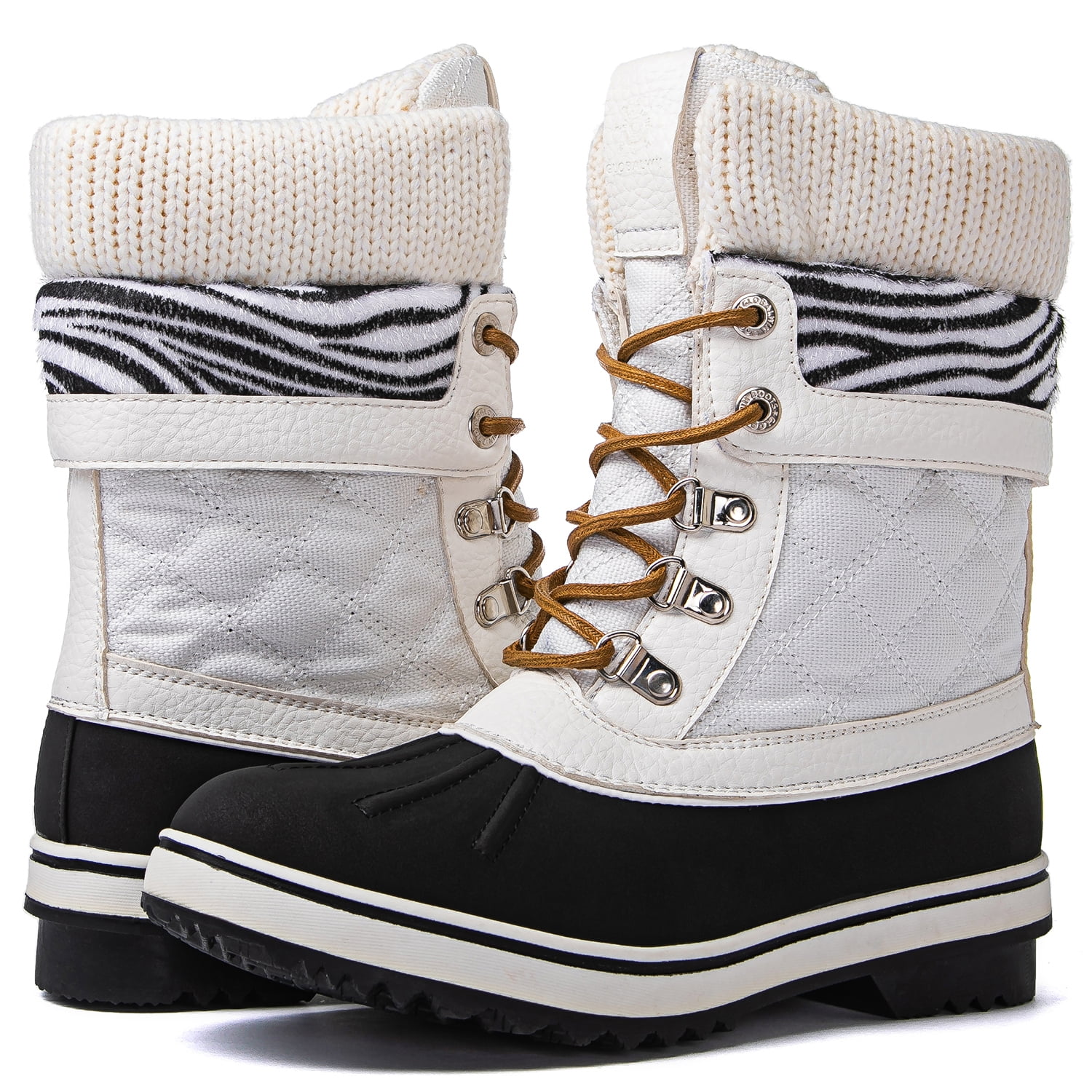 GLOBALWIN Snow Boots For Women White 