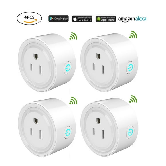 Mistaha Smart Plug 4Pack, WiFi Plugs Compatible with Alexa & Google Assistant Smart Outlet with