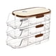 thumbnail image 2 of Dispensador automático de huevos con ruedas para refrigerador, apilable y reutilizable. tres capas, 2 of 9