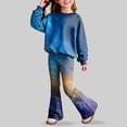 thumbnail image 6 of Ccpelsie Toddler Girl Fall Winter Clothes Fall Winter Outfits Sweatshirt Bell Bottom Pants for Girls(Purple,3-4 Years), 6 of 8
