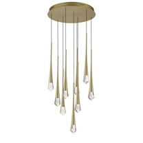 E24227-122GLD-ET2 Lighting-Pierce - 27W 9 LED Pendant-19 Inches Tall and 19 Inches Wide-Gold Finish