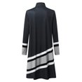 thumbnail image 4 of Juebong Womens 2022 Fall Fashion Tops Novelty Color Block Patchwork Graphic Dresses Long Sleeve Mock Turtleneck Dress,Black,XXXXXL, 4 of 4