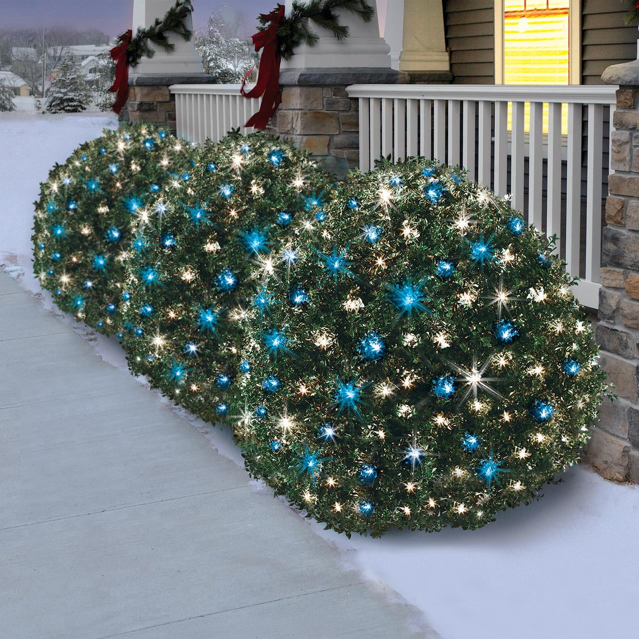 Indoor/Outdoor 150-Count LED Random Twinkle Christmas Net Lights, Cool  White and Blue, 6' x 4', by Holiday Time - Walmart.com, image size:1280x1280