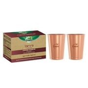 Zandu Copper Tumbler (Pack of 2 Glasses 300ml each): Ayurveda Inspired | 100% Pure Copper |Copper Infused Water | Supports Digestive & Liver Health | Boosts Immunity| Helps Promote Overall Health