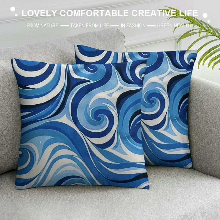 Royal blue and white throw pillow hotsell
