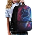 thumbnail image 2 of Uorisanigo Starry Wolf School Backpack for Girls Boys 17 inch Back to School Bag Casual Daypack Kids Children Lightweight Travel Sports Rucksack for Nursery Preschool Elementary, 2 of 6