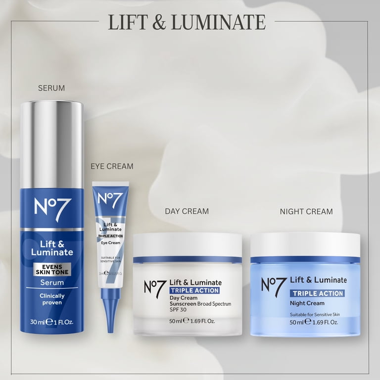 No7 Lift & Luminate SPF 30 Anti-Aging Moisturizing Day Cream with