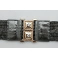 thumbnail image 4 of Women Grey Elastic Beads Waistband Fashion Belt Hip High Waist Timeless S M L, 4 of 6