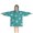 Teal Daisy Flower, variant on Lightblue Daisy Flower Green Leaves Pattern Blanket Hoodies for Kids 6-13YR Oversize Wearable Blanket Hoodies for Boys Girls Teens