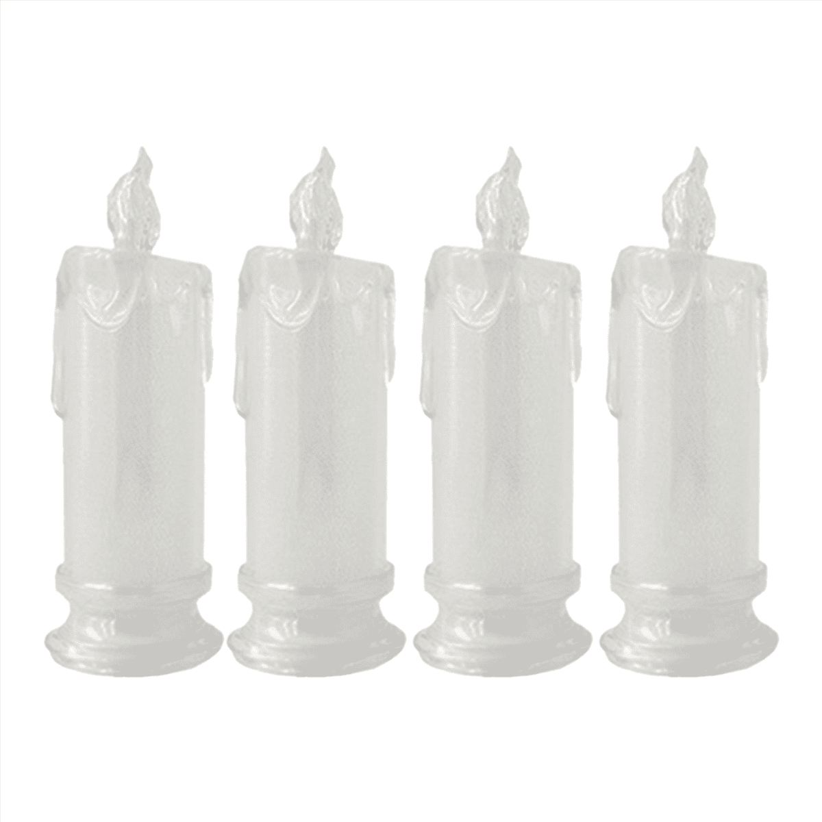 16PCS LED Flameless Candles ,LED Clearance Pillar Candles, Battery Included,Decoracion for Halloween Christmas,16 x LED flameless Candles 16 x battery,White