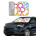 thumbnail image 4 of XMXY Car Sun Shade Windshield, Cute Flower Abstract Background Automotive Front Window Sun Visor for Cars SUV Trucks, Small Size, 4 of 8