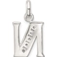 thumbnail image 3 of Sterling Silver White Cz Letter N Initial Pendant Made In Thailand qc6716n, 3 of 5