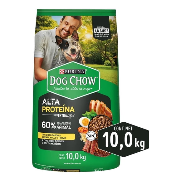Croquetas para Perro Purina Dog Chow Adulto Alta Proteina 10 kg