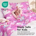 thumbnail image 5 of Joyfy Kids Twin Sheet Set Purple Unicorn - 3 Piece Soft Microfiber Bed Sheets - Deep Pocket Wrinkle Free, Cozy Toddler Bedding Set, Fade Resistant Breathable for Boys Girls Teens, 5 of 9