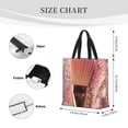 thumbnail image 3 of Fotbe Makeup Brush on Pink Glitter Bolsa Tote con Estampado para Mujer, Bolsos con Cremallera, Bolsa de Hombro Casual de Gran Capacidad con Bolsillos Internos, 3 of 7