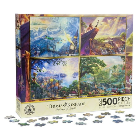 Disney Puzzle Set Thomas Kinkade Painter Of Light 4 X 500 Pieces Disney Puzzle Set Thomas Kinkade Painter Of Light 4 X 500 Pieces Lion King New