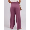 thumbnail image 5 of ANRABESS Women Linen Palazzo Pants Summer Boho Wide Leg High Waist Casual Lounge Pant 2026 Beach Travel Vacation Outfits Purple XL, 5 of 10