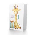 thumbnail image 2 of 1st Birthday Card Cute Baby Giraffe in Party Hat Cartoon Kids Age 1 Year Old Child For Son Daughter Girl Boy Happy Card, 2 of 3