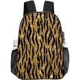 thumbnail image 4 of SKQIT Gold Glitter Animal Print Clear Backpack, Heavy Duty PVC Transparent See Through Backpack for Men Women College Work Travel, 4 of 8