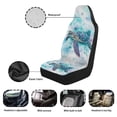 thumbnail image 5 of Uorisanigo Sea Turtle Car Front Seat Covers Waterproof Car Seat Covers Front Seats Only Stretch Polyester Fabric Cover Easy to Install Universal Fit for Most Vehicle, 5 of 7
