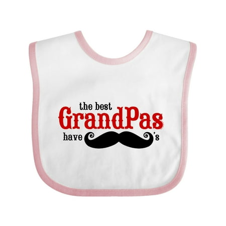 

Inktastic Best Grandpas Have Mustaches Gift Baby Boy Bib