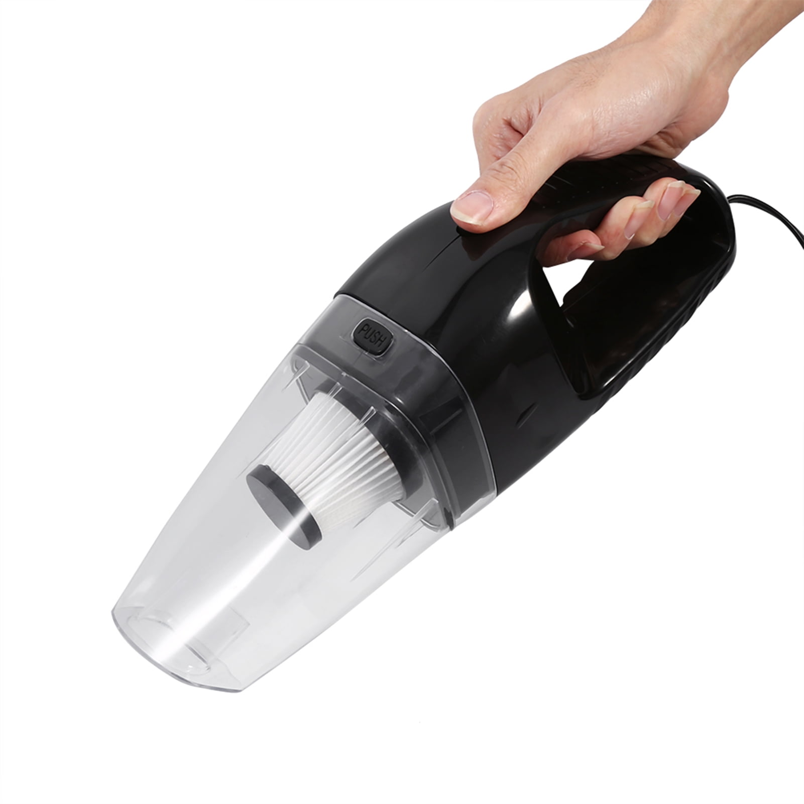 YAHHU Useful 12V 120W Portable Handheld Wet & Dry Auto Car Vacuum Cleaner with 16.4ft / 5m Long Cable, High Power 4000PA Suction for Professional Vehicle Interior Cleaning (Black)