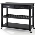 thumbnail image 4 of Crosley 2 Drawer Black Granite Top Kitchen Cart in Black, 4 of 8