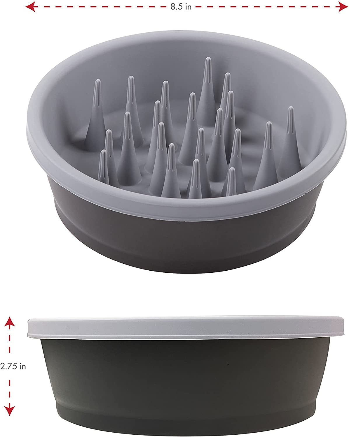 Dexas Slow Feeder Lt Gray