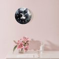 thumbnail image 3 of 10 Inch Wall Clock Battery Operated Silent Clock Decorative for Office, Kitchen, Outdoor, Living Room，Black Cat Kitten Maine Coon Animal Creative, 3 of 4