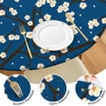 thumbnail image 4 of Round Floral Table Cover with Elastic Border, Durable Polyester Material Resists Stains and Fits 44-52 Inch Round Tables for All Occasions, 4 of 7
