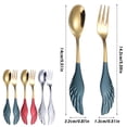 thumbnail image 2 of Xuewenshw Stainless Steel Forks And Spoons Decorated With Angel Pattern Cutlery Set Mixed Color Fork Spoon Handle Dessert Fruit Fork Coffee Spoon Family Party Dining Set Table And 4 Chairs round, 2 of 4