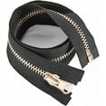 thumbnail image 4 of 4PCS #8 28 Inch Separating Jacket Zipper Black Metal Zipper with Gold Teeth Alloy Y-Teeth Zipper for Coats Bags and Sewing Crafts, 4 of 7