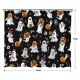 thumbnail image 5 of Black Halloween Ghosts and Pumpkins Shower Curtain 84"x72" ,Bathroom Decorative Shower Curtains Set with 12 Hooks,Modern Waterproof Washable Shower Curtain, 5 of 6