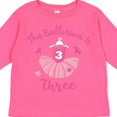 thumbnail image 4 of Inktastic Ballerina 3rd Birthday Girls Long Sleeve Toddler T-Shirt, 4 of 5