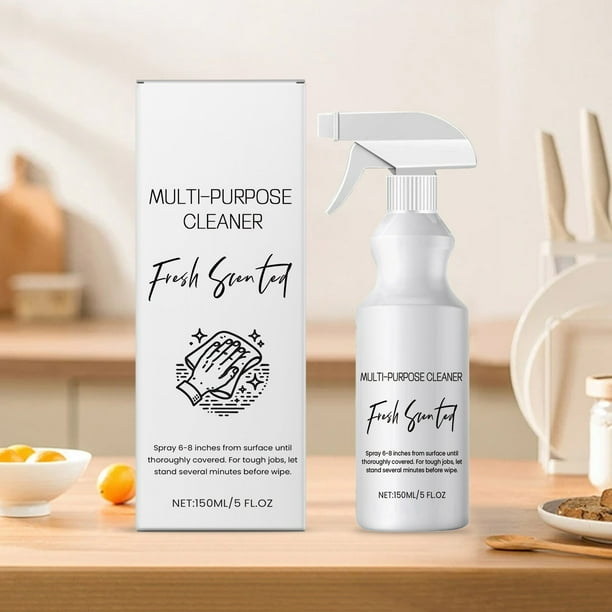 Spray limpiador multiusos | Potente desengrasante y quitamanchas | Cocina Baño Limpiador de superficies para el hogar | Fórmula suave no irritante | Botella de 150 ml | Aroma fresco | Limpieza