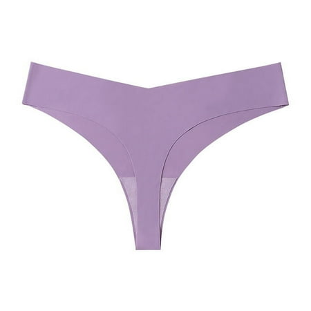 Nvzi-a Womens Seamless Underwears Panties Sexy Lace Hipster Bikini Thong Briefs Panty Underwear for Women 3pcs(Purple L)