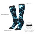 thumbnail image 6 of Fotbe Lightning print Women's Men's Novelty Crew Socks Cotton Socks Knee High Socks for Walking,Running,Nurses,Pregnancy, 6 of 8