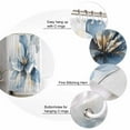 thumbnail image 5 of Extra Long Shower Curtain 72x96 Inch, Moroccon Shower Curtain Waterproof Bathroom Decor Blue Gradient Flowers Fabric Bath Curtain Set Accessories with Hooks, 5 of 6