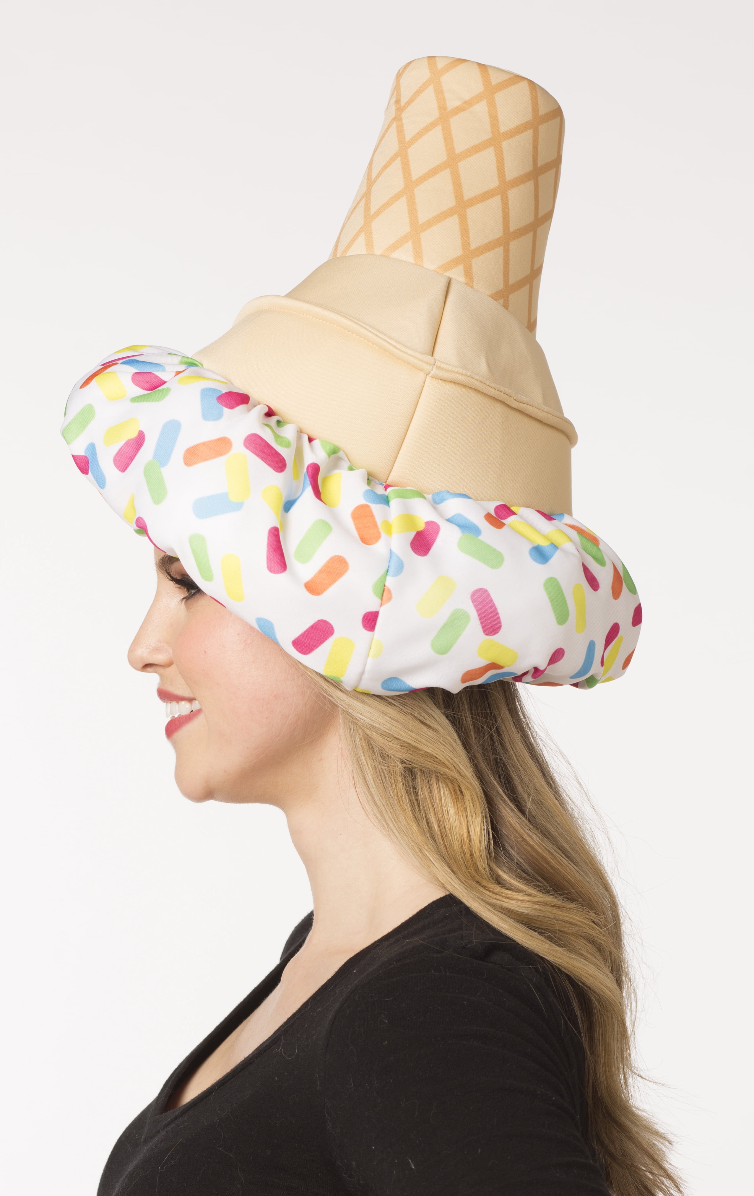 Rasta Imposta Ice Cream Cone Hat, One Size Fits Most Adults and Teens, Multicolor, Unisex