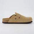 thumbnail image 5 of Cushionaire Hana Genuine Leather Clogs for Women | Classic Suede Slip on Clogs with Comfort Cushioned Insole and Cork Outsole | Closed Toe Mules Design for Everyday Wear, 5 of 13