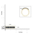 thumbnail image 5 of ANGARA Natural Floating Blue Sapphire Half Eternity Ring with Diamonds in 14K Yellow Gold for Women (Size-2.5mm) | September Birthstone, Anniversary, Jewelry Gift for Women | Natural Sapphire Ring, 5 of 10