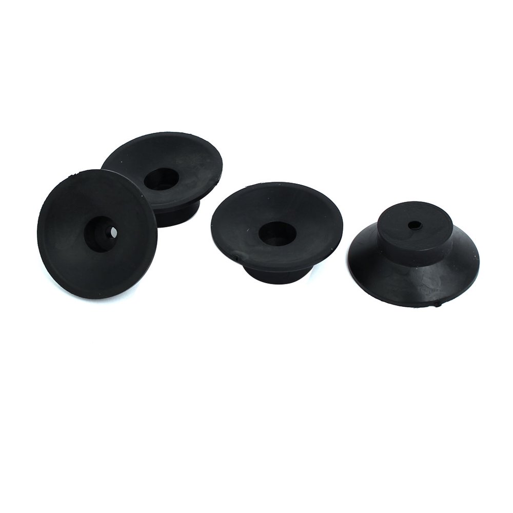 47mmx18mm Air Compressor Replacement Foot Pad Black 4pcs